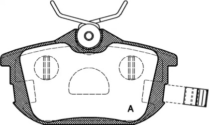 Комплект тормозных колодок (OPEN PARTS: BPA0605.12)