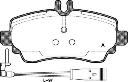 Комплект тормозных колодок (OPEN PARTS: BPA0650.22)