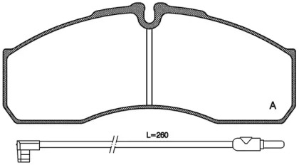 Комплект тормозных колодок (OPEN PARTS: BPA0651.12)