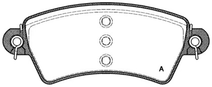 Комплект тормозных колодок (OPEN PARTS: BPA0726.00)