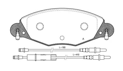 Комплект тормозных колодок (OPEN PARTS: BPA0827.04)