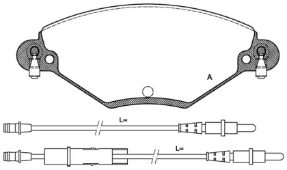 Комплект тормозных колодок (OPEN PARTS: BPA0828.04)