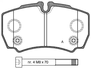 Комплект тормозных колодок (OPEN PARTS: BPA0849.10)