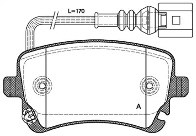 Комплект тормозных колодок (OPEN PARTS: BPA0897.11)