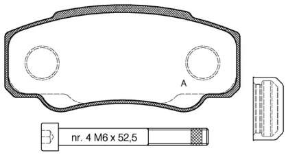 Комплект тормозных колодок (OPEN PARTS: BPA0961.00)