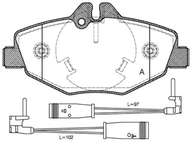 Комплект тормозных колодок (OPEN PARTS: BPA0990.02)