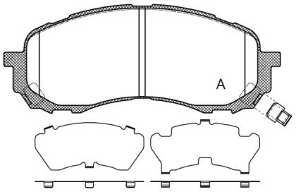 Комплект тормозных колодок (OPEN PARTS: BPA1081.11)