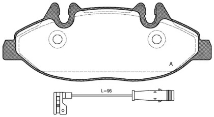 Комплект тормозных колодок (OPEN PARTS: BPA1109.02)