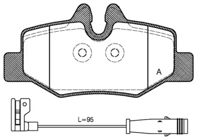 Комплект тормозных колодок (OPEN PARTS: BPA1110.02)