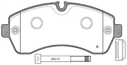 Комплект тормозных колодок (OPEN PARTS: BPA1243.00)