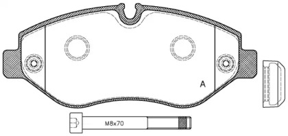 Комплект тормозных колодок (OPEN PARTS: BPA1245.00)