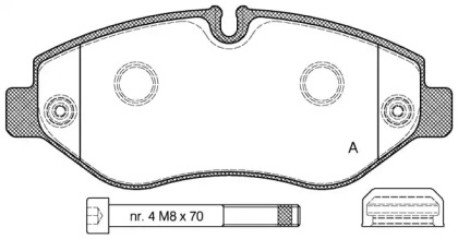 Комплект тормозных колодок (OPEN PARTS: BPA1245.10)