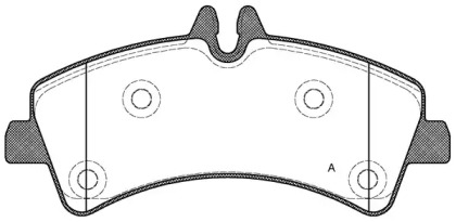 Комплект тормозных колодок (OPEN PARTS: BPA1247.00)