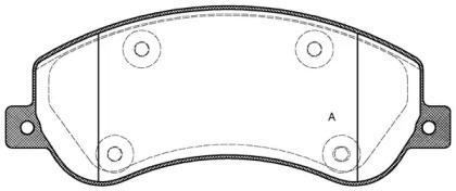 Комплект тормозных колодок (OPEN PARTS: BPA1250.00)