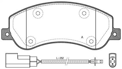 Комплект тормозных колодок (OPEN PARTS: BPA1250.02)