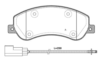 Комплект тормозных колодок (OPEN PARTS: BPA1250.11)