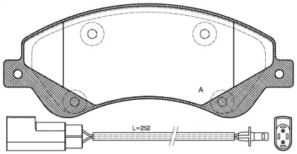 Комплект тормозных колодок (OPEN PARTS: BPA1251.02)