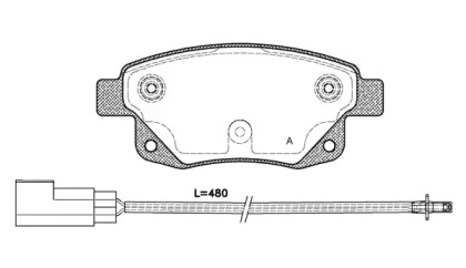 Комплект тормозных колодок (OPEN PARTS: BPA1252.01)