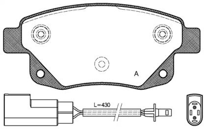 Комплект тормозных колодок (OPEN PARTS: BPA1252.02)