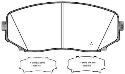 Комплект тормозных колодок (OPEN PARTS: BPA1267.02)