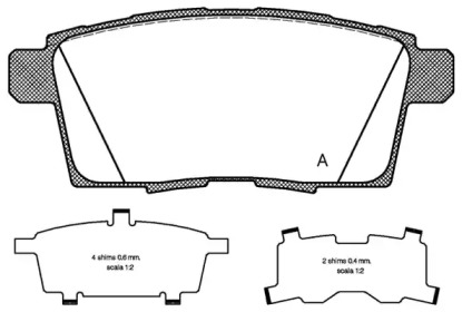 Комплект тормозных колодок (OPEN PARTS: BPA1268.00)