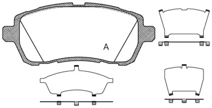 Комплект тормозных колодок (OPEN PARTS: BPA1281.10)