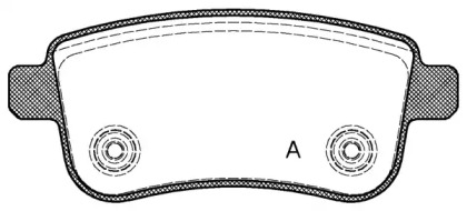 Комплект тормозных колодок (OPEN PARTS: BPA1387.00)