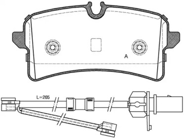 Комплект тормозных колодок (OPEN PARTS: BPA1505.02)