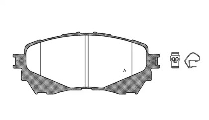 Комплект тормозных колодок (OPEN PARTS: BPA1538.04)