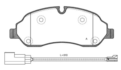 Комплект тормозных колодок (OPEN PARTS: BPA1602.02)