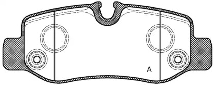 Комплект тормозных колодок (OPEN PARTS: BPA1624.00)