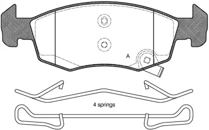 Комплект тормозных колодок (OPEN PARTS: BPA1634.02)