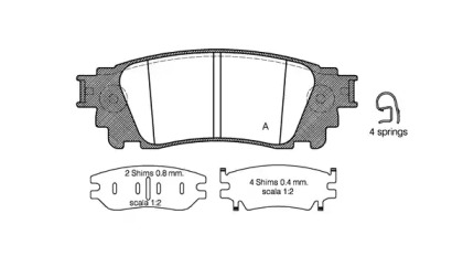 Комплект тормозных колодок (OPEN PARTS: BPA1636.00)