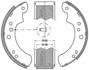 Комлект тормозных накладок (OPEN PARTS: BSA2050.00)