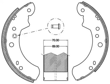 Комлект тормозных накладок (OPEN PARTS: BSA2051.00)