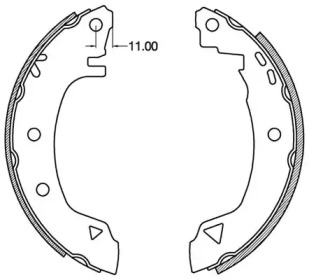 Комлект тормозных накладок (OPEN PARTS: BSA2097.00)