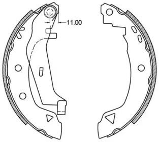 Комлект тормозных накладок (OPEN PARTS: BSA2098.00)