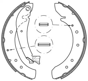 Комлект тормозных накладок (OPEN PARTS: BSA2202.00)