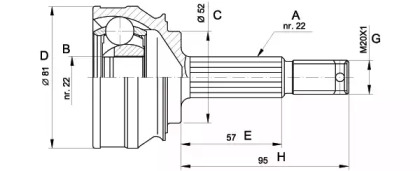 Шарнирный комплект (OPEN PARTS: CVJ5006.10)