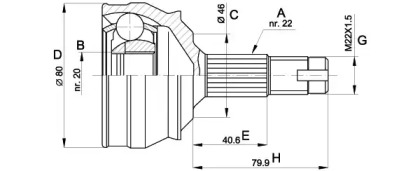 Шарнирный комплект (OPEN PARTS: CVJ5011.10)