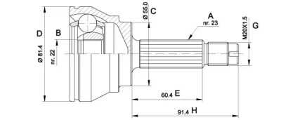 Шарнирный комплект (OPEN PARTS: CVJ5012.10)