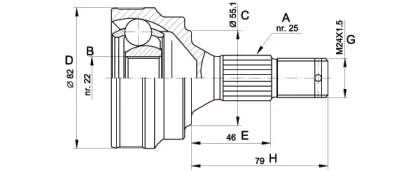 Шарнирный комплект (OPEN PARTS: CVJ5013.10)