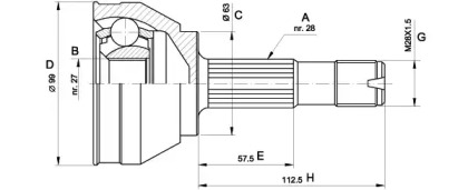 Шарнирный комплект (OPEN PARTS: CVJ5018.10)