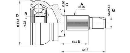 Шарнирный комплект (OPEN PARTS: CVJ5029.10)