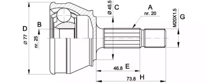 Шарнирный комплект (OPEN PARTS: CVJ5031.10)