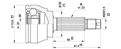 Шарнирный комплект (OPEN PARTS: CVJ5033.10)