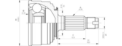 Шарнирный комплект (OPEN PARTS: CVJ5041.10)