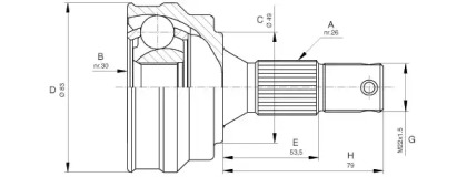 Шарнирный комплект (OPEN PARTS: CVJ5051.10)