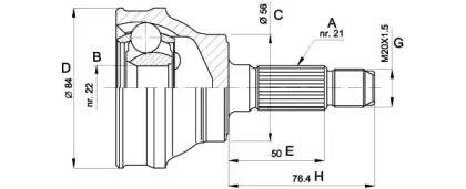 Шарнирный комплект (OPEN PARTS: CVJ5060.10)