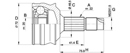 Шарнирный комплект (OPEN PARTS: CVJ5064.10)